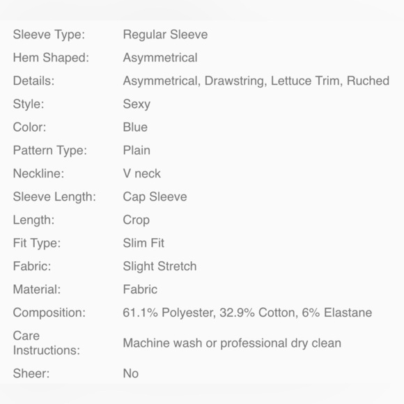 SHEIN V-Neck Crop Top with Adjustable Strings - Picture 8 of 8